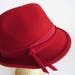 1960s Ruby Red Wool Fedora Hat by Nordstrom  Womens Winter image 0