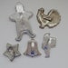 1960s Christmas Cookie Cutters  Set of 5 Aluminum Metal  image 0