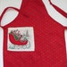 Childrens Christmas Bib Apron with Pocket  Sleigh Doll Horn image 0