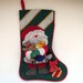 1989 Christmas Stocking  Santa Holding Detachable Toys  image 0