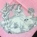 Vintage Pink Handkerchief  Masked Harlequin Southern Belle image 0