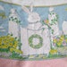 Large OBLONG Easter Bunny Tablecloth  Rabbits Easter Baskets image 0