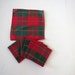 1980s Tartan Plaid Holiday Cocktail Napkins  Set of 6  image 0