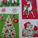 1950s Christmas Tea Towel  Linen Dish Hand Towel  Reindeer image 0