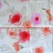 1950s Vera Neumann Square Silk Scarf  Pink Peach Floral image 0