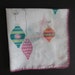Retro Atomic Christmas Handkerchief  Pink Turquoise Gold image 0