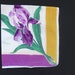 Vintage Floral Handkerchief  Purple Iris Flower  Purple image 0