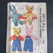 Vintage 1940s Stuffed Toys Pattern McCall 1434  Stuffed Bunny image 0
