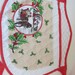 1960s Country Christmas Half Apron  Winter Sleigh Ride Scene image 0