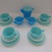 1940s Akro Agate Childrens Dish Set  16 Piece Party Time image 1