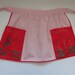 Vintage Christmas Half Apron  Red White Stripes  Happy image 0