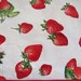 1970s Red Strawberry Strawberries Tablecloth by Vallesusa  image 0