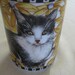 Cat n Mouse Ceramic Coffee Cup by Designer Maria Ryan  Black image 0