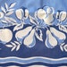 1950s Fruit Themed Tablecloth  Square Blue White Tablecloth  image 0