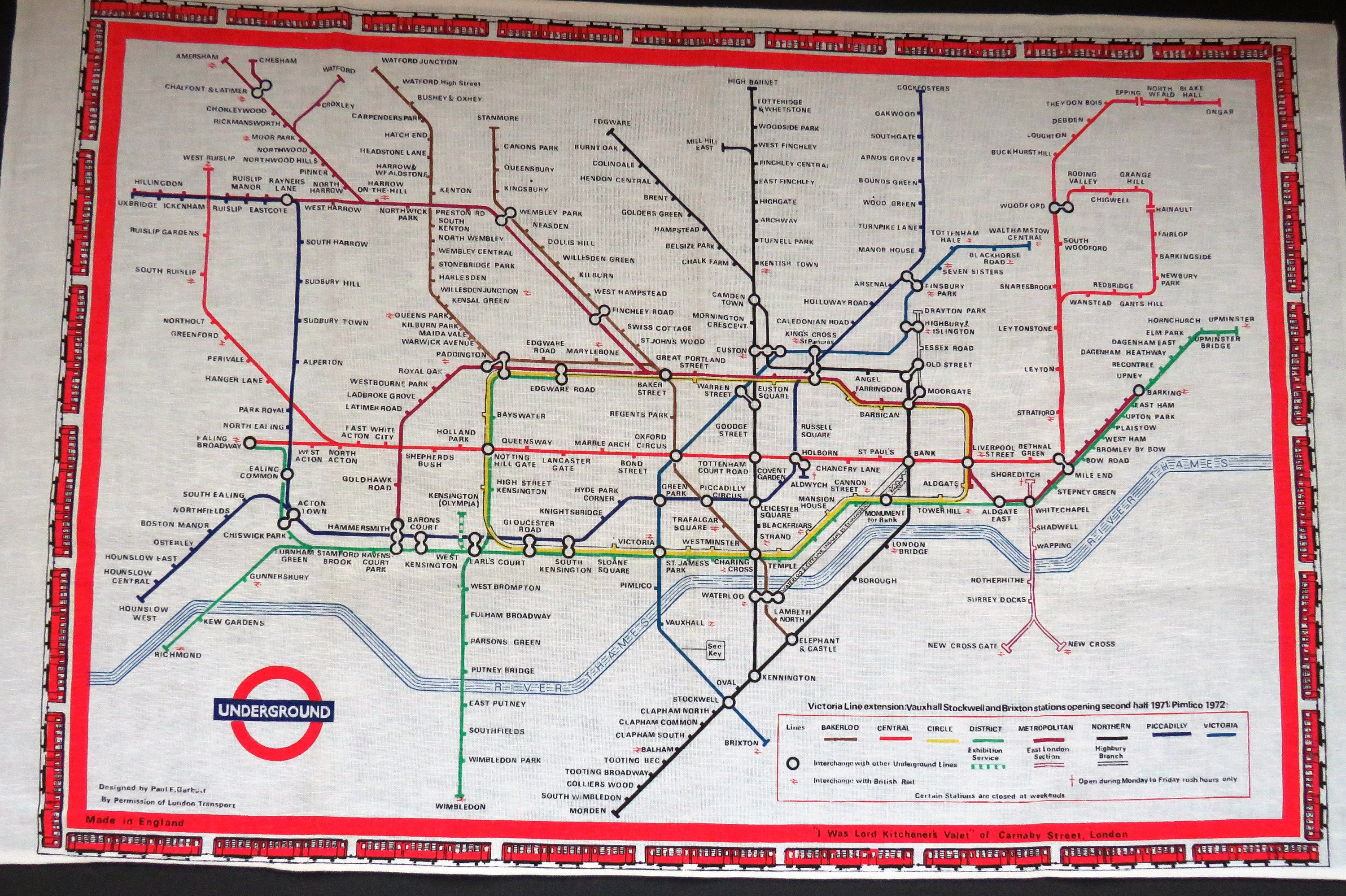 Vintage London U-Bahn U-Bahn-Karte London England Souvenir | Etsy