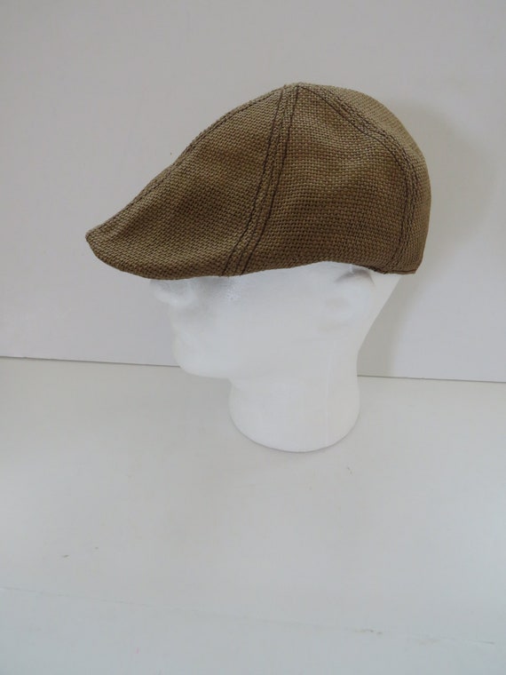 Unisex Newspaper Boy Cap Size L to XL Brown Woven Cabbie Etsy