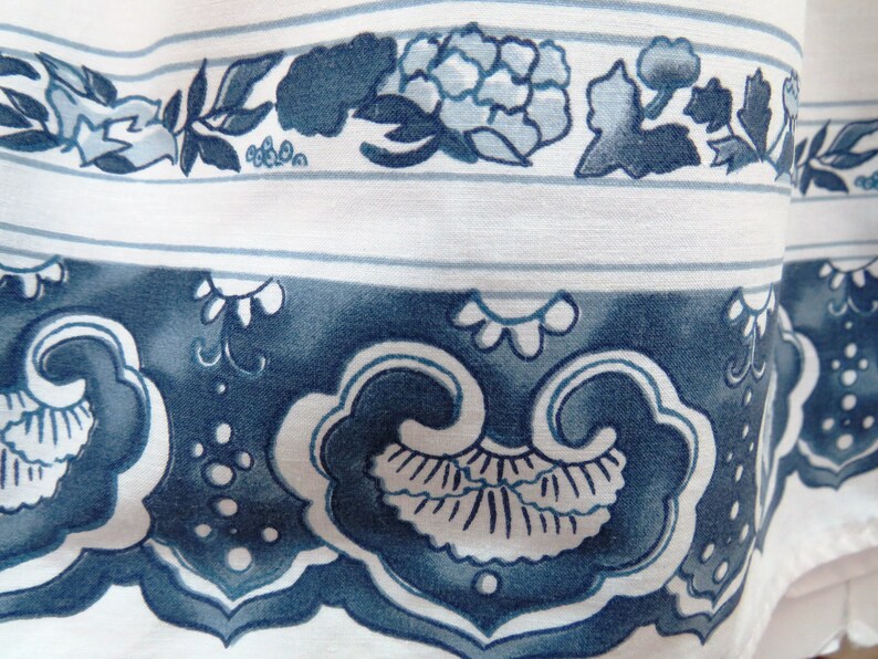 Ralph Lauren TWIN Dust Ruffle Jonquil Border on Solid White Etsy