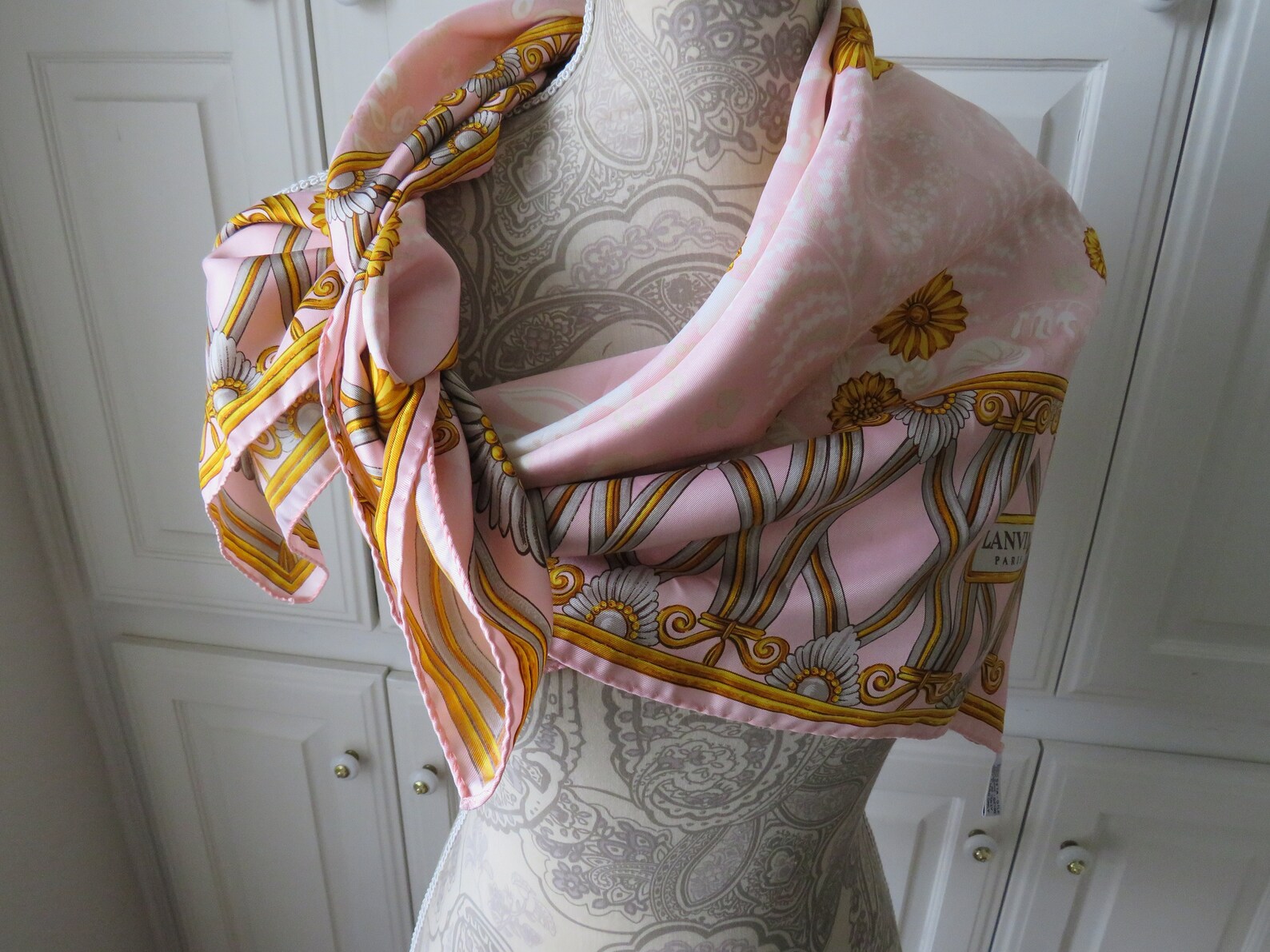 LAVIN Paris Silk Designer Scarf Large Square Wrap Pink | Etsy