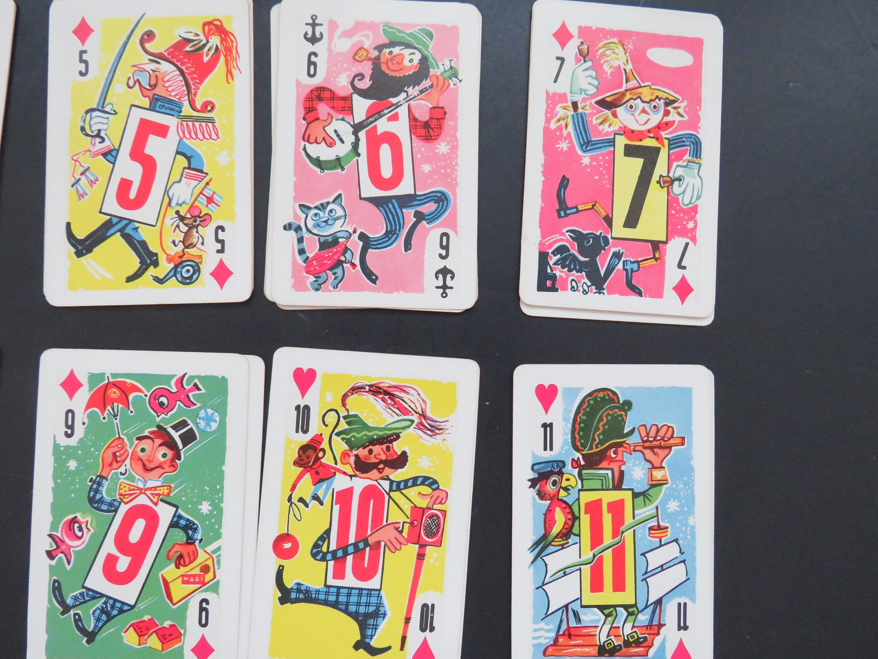 1951 Crazy Eights Playing Cards by Whitman - COMPLETE Full Deck