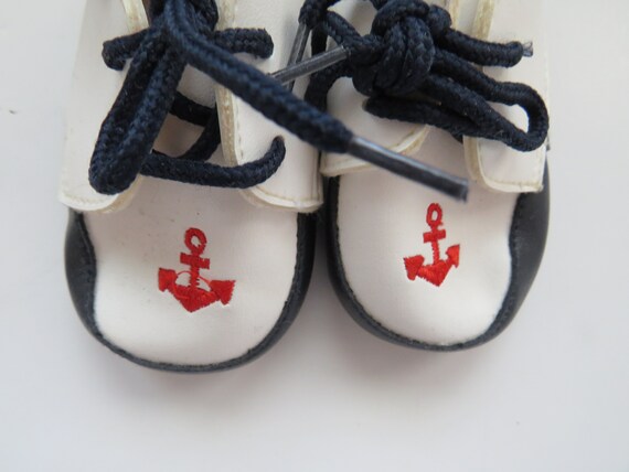 Baby Nautical Shoes - Size 3 to 9 Months - Red Wh… - image 5