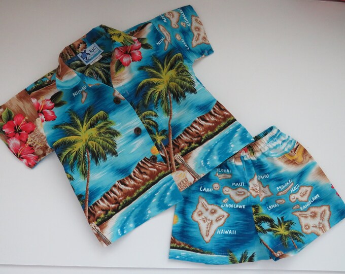 Boys Aloha Woven Print Shirt by Me & Henry main image 1
