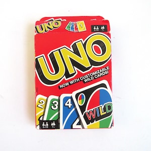 UNO Card Game by Mattel Games - Complete Boxed Set with Instructions - 2 to 10 Players - Family Game Night - Ages 7 Up - USA Made - Gift