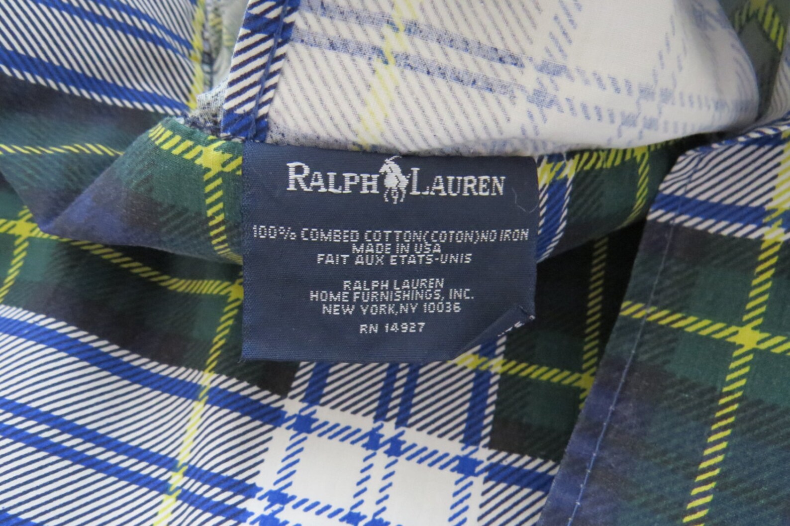 Ralph Lauren KING Pillow Sham Andover Dress Tartan Plaid Etsy
