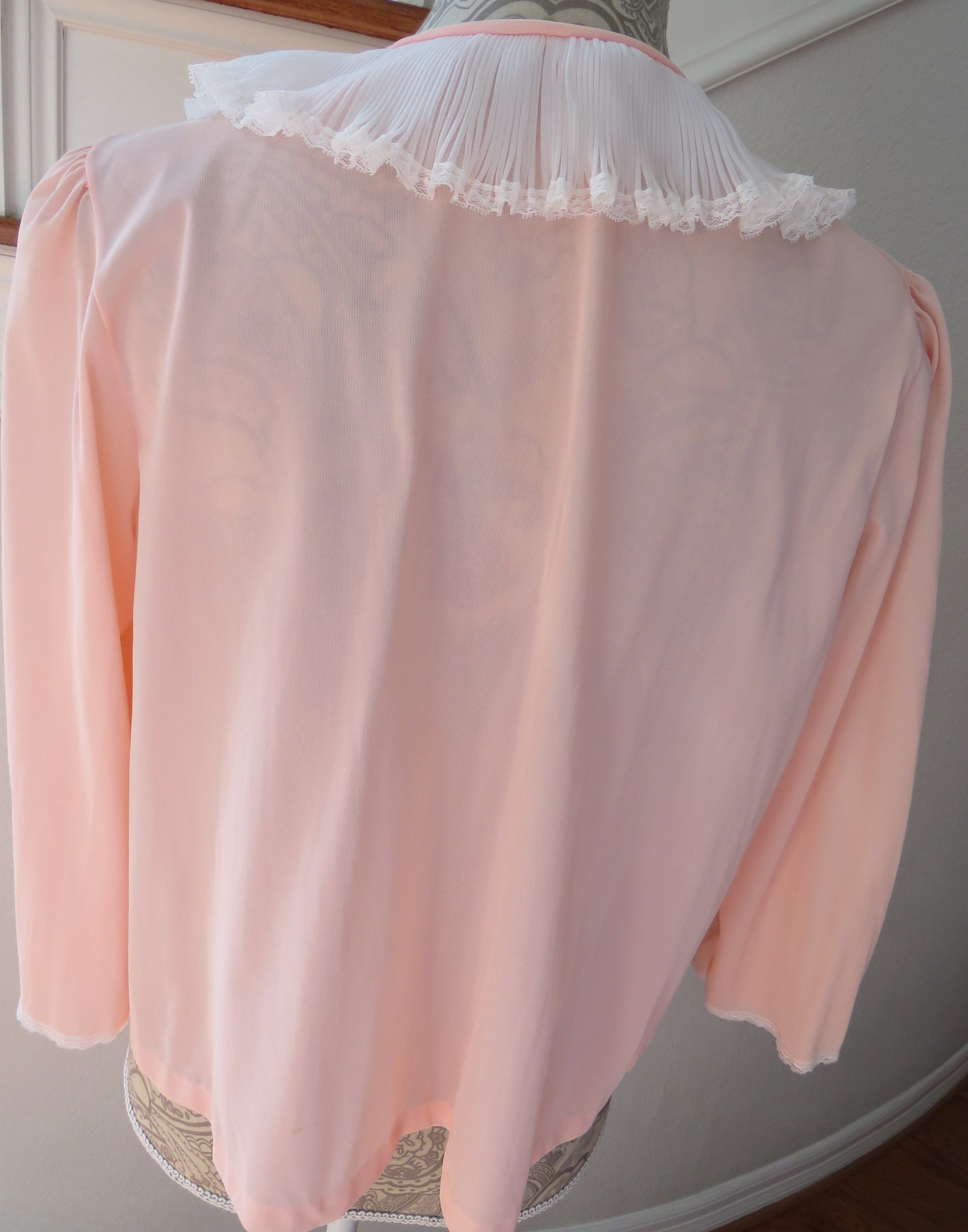1960s Pink Bed Jacket by Miss Elaine Size Medium Lacey - Etsy