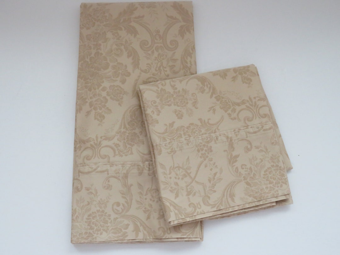 Pair Ralph Lauren Standard Pillowcases Adriana Ivory Scroll Etsy