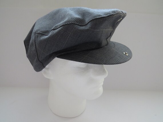 1970s Gray Plaid Cap by Bianchi Cappelli - Size X… - image 5