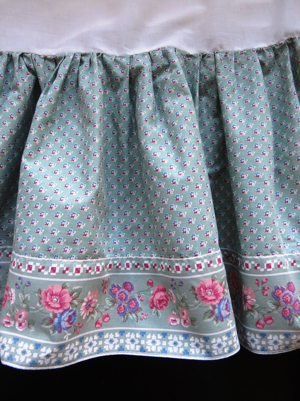 TWIN Dust Ruffle by Vera Bradley for Peacock Alley Mist Etsy