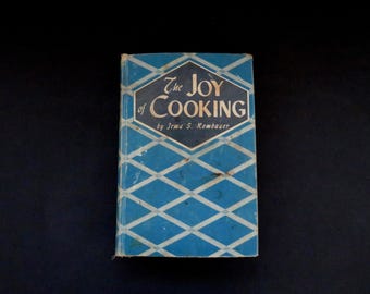 The Joy Of Cooking Cook Book by Irma S Rombauer - Rare 1943 War Time Blue Edition Cookbook - Recipes Food Rationing - Collectible - AS IS