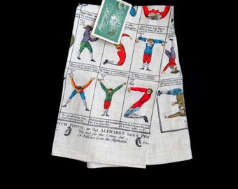 Ręcznik kuchenny z alfabetem „Comical Hotch Potch” – kolekcjonerski – NOWY, nieużywany – prezent