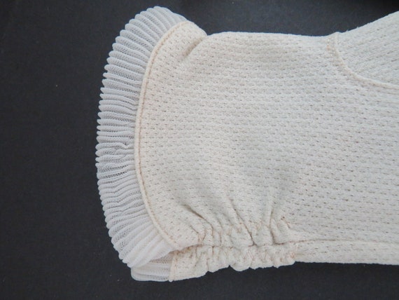 Vintage Beige Gloves by Helanca - Stretch Nylon G… - image 6