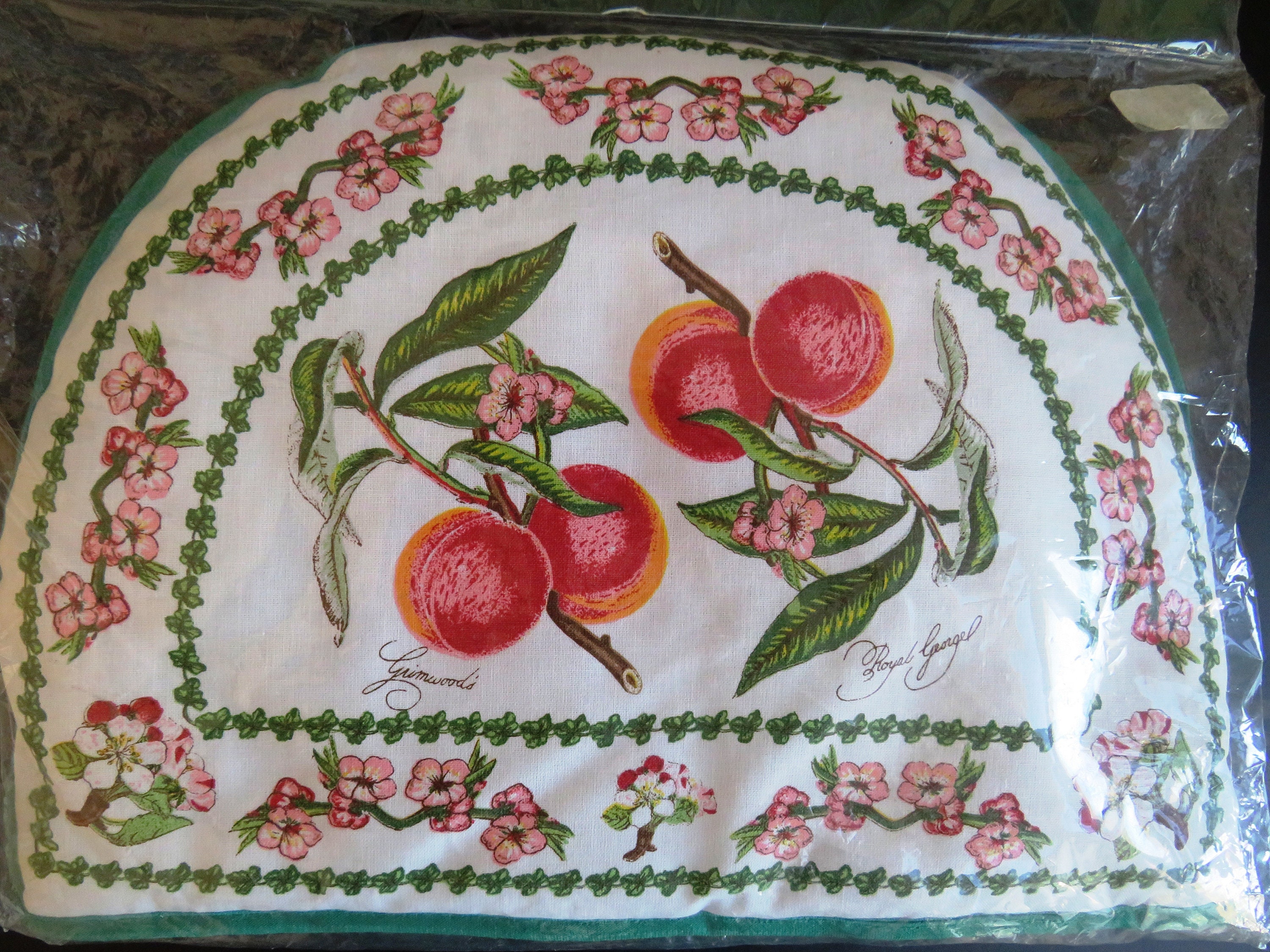Vintage Tea Cosy by Portmeirion - Peaches Peach Blossoms Tea