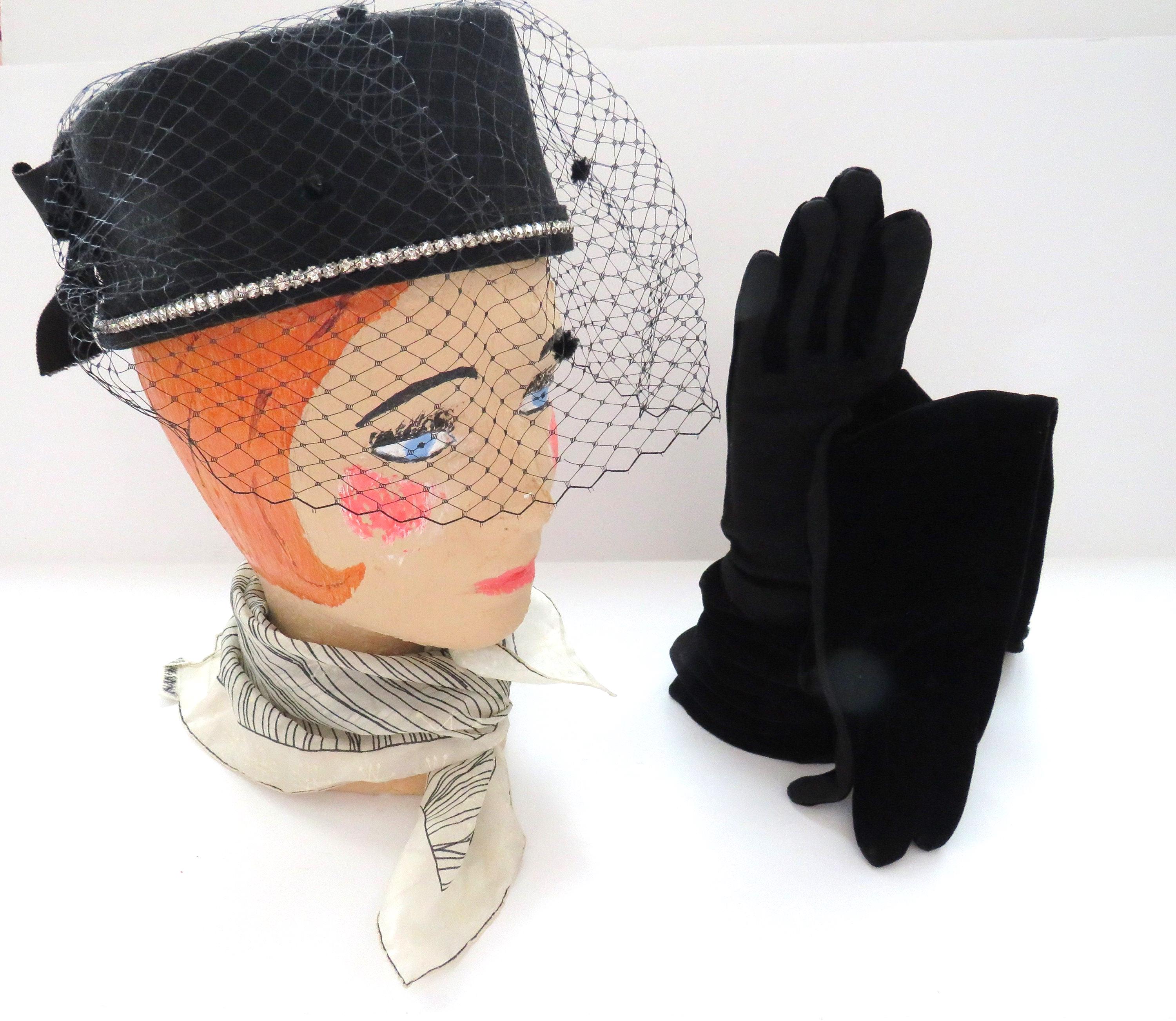 1970s Black Womens Pillbox Hat by Geo W Bollman  display picture 3