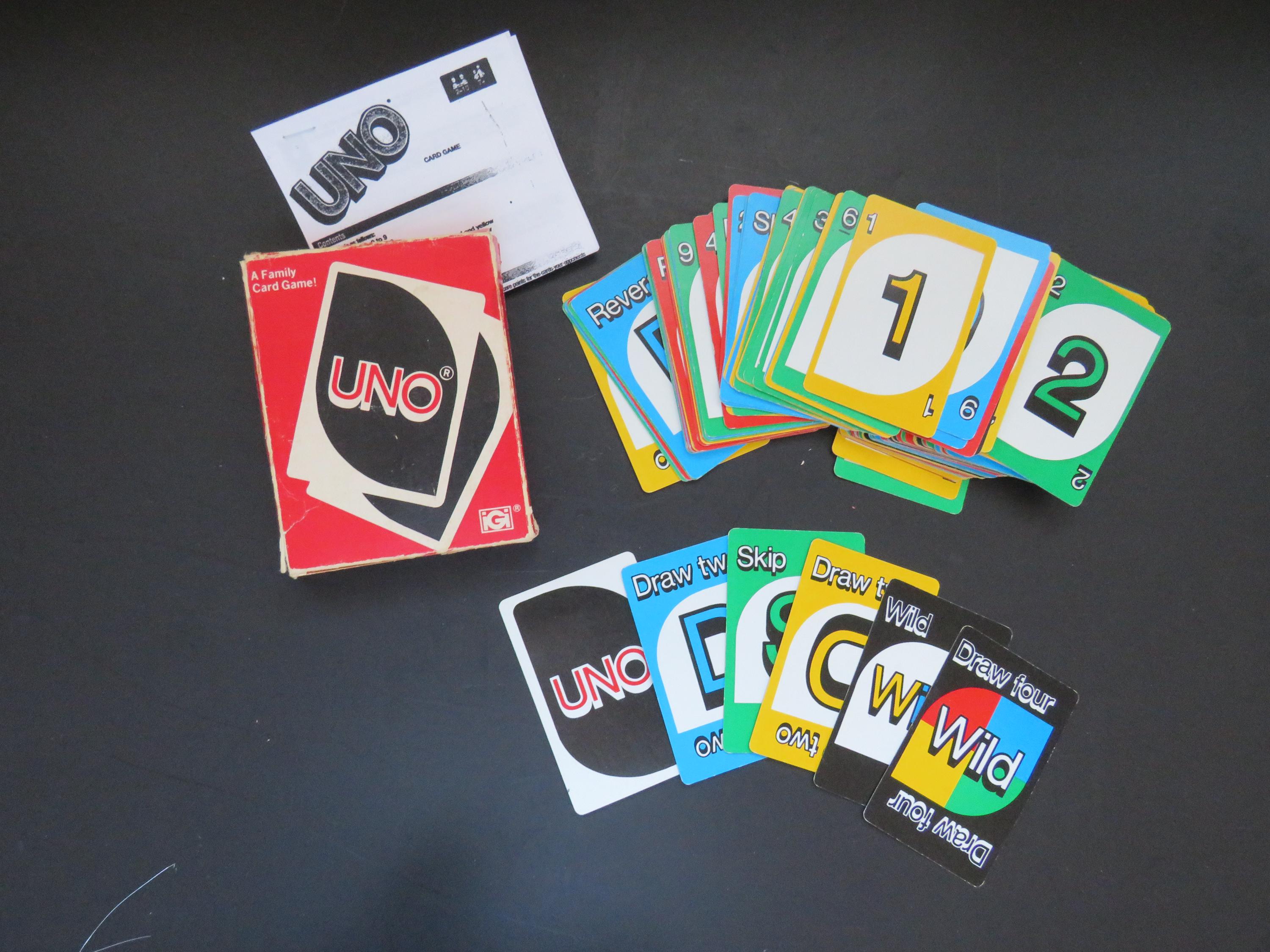 1979 UNO Card Game by International Games - Complete Boxed Set
