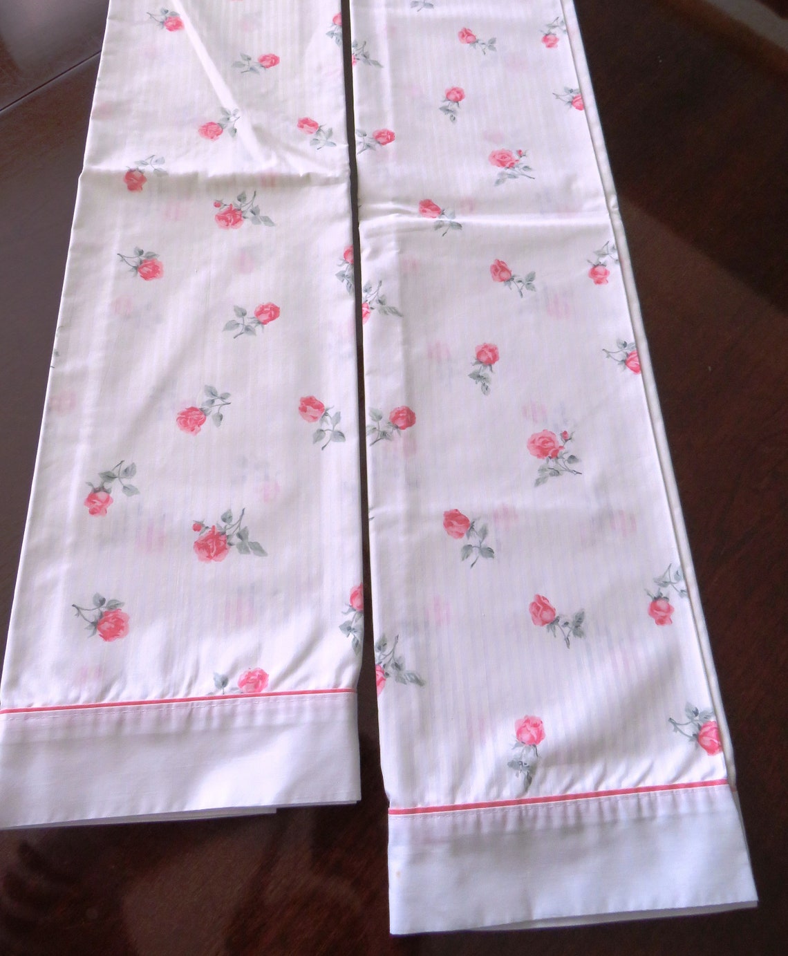 Pair Standard Queen Pillowcases by Cannon Royal Family Pink Etsy