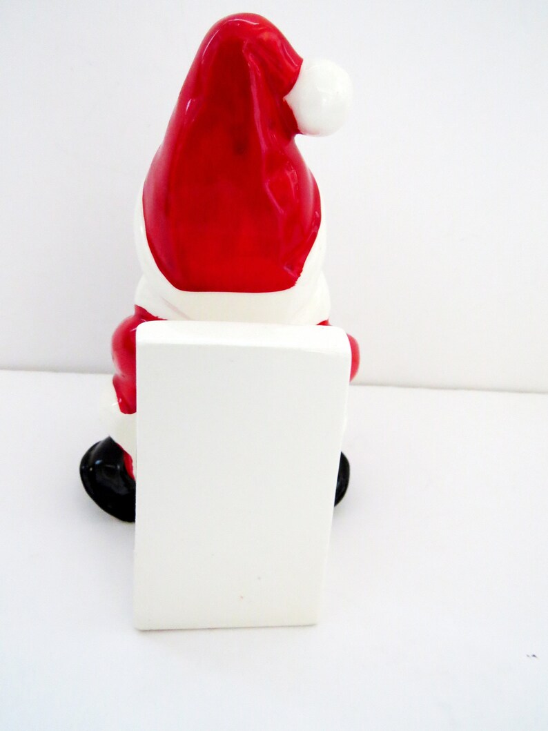 Holiday Decorations Vintage Santa Napkin Holder by Lefton Gift Christmas Table Decor St Nicholas Napkin Mail Keeper