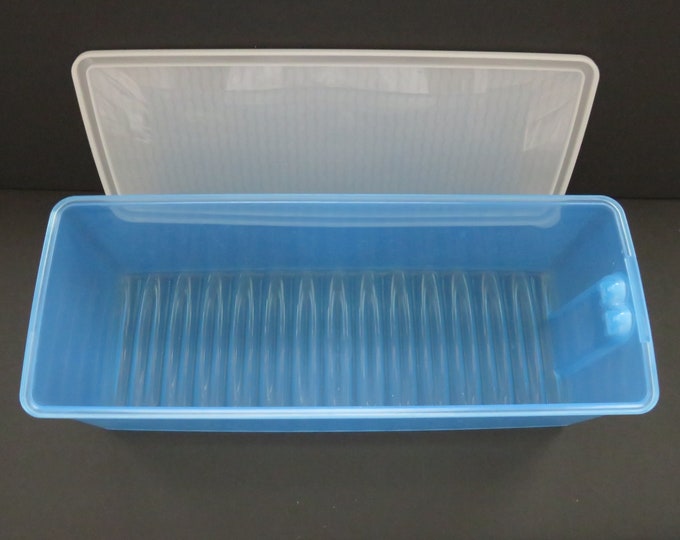 Tupperware Fridge Smart Container Large Cool Blue Sheer Etsy