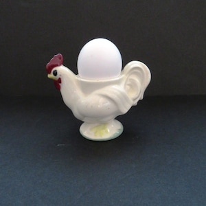 1950s Chicken Rooster Egg Cup - Hand Painted Chicken Hen Egg Holder - Easter Brunch - Spring Easter Farmhouse Decor - Collectible - Gift