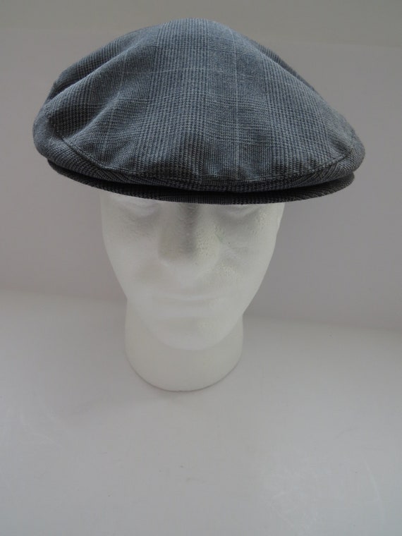 1970s Gray Plaid Cap by Bianchi Cappelli - Size X… - image 6