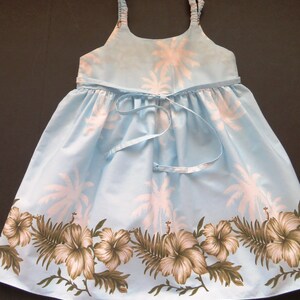 Little Girls Hawaiian Aloha Dress by Alii Fashions Size 6 Light Blue ...