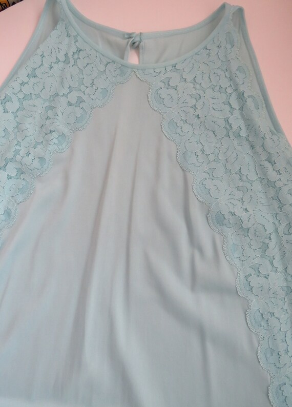 1960s Light Blue Peignoir Set by Trillium - Size … - image 10