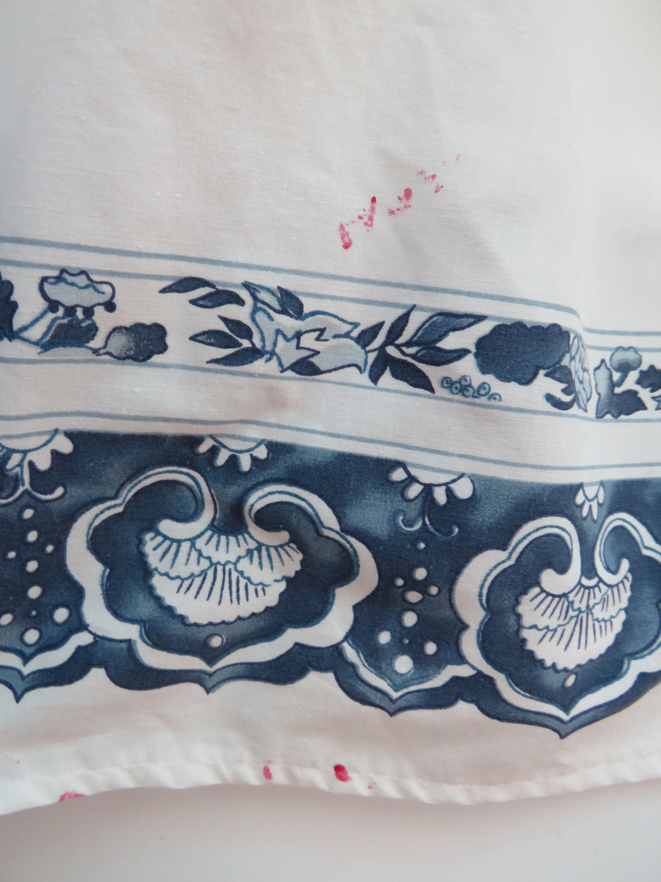 Ralph Lauren TWIN Dust Ruffle Jonquil Border on Solid White Etsy