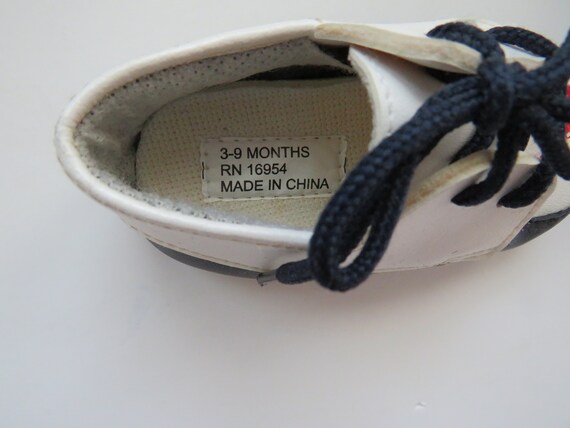 Baby Nautical Shoes - Size 3 to 9 Months - Red Wh… - image 2