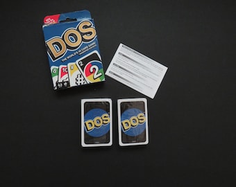 DOS Card Game by Mattel Games - UNUSED Sealed Complete Boxed Set with Instructions - 2 to 10 Players - Family Game Night - Ages 7 Up - Gift