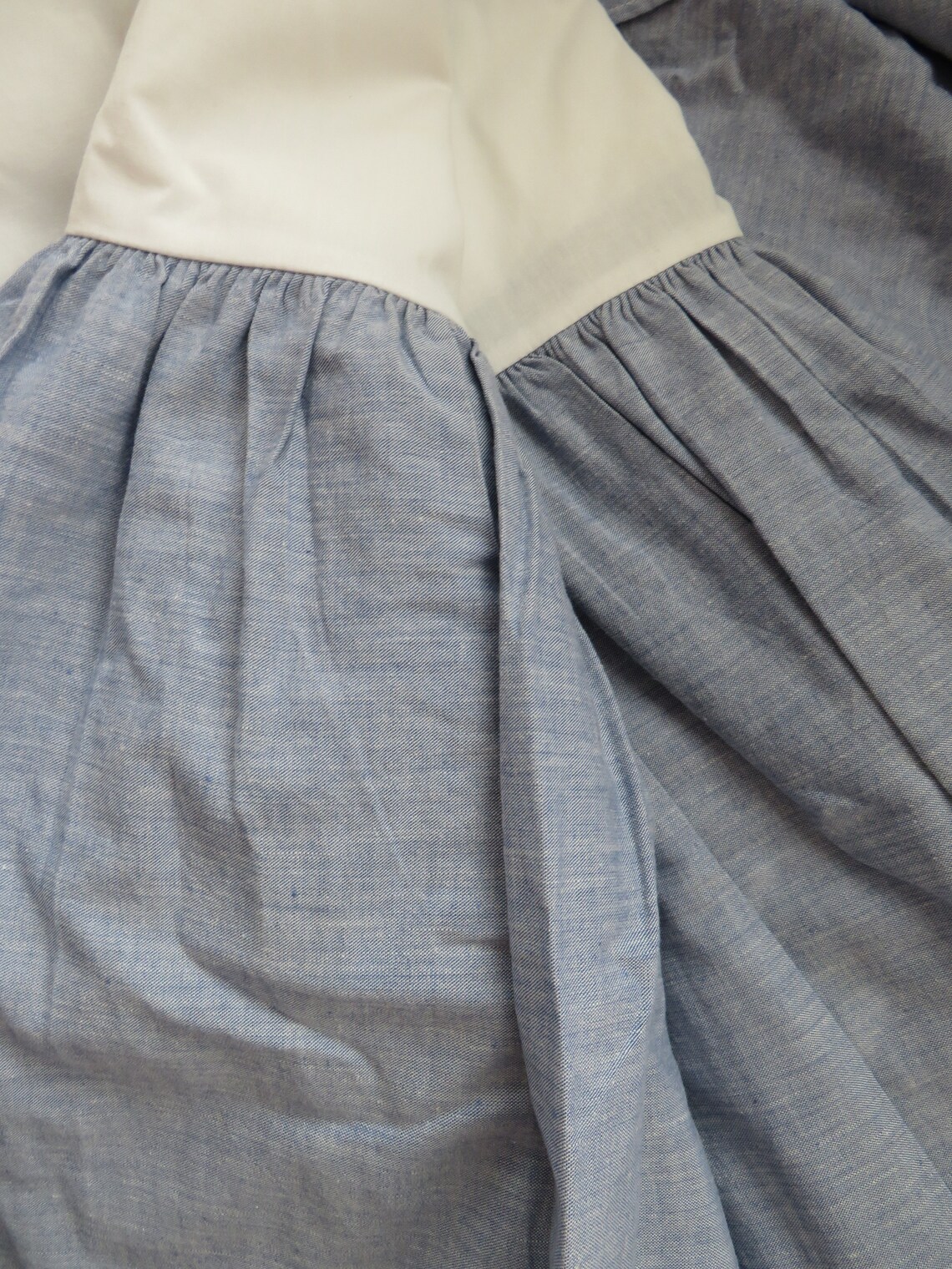 Ralph Lauren Twin Dust Ruffle Light Blue Chambray Bedskirt Etsy