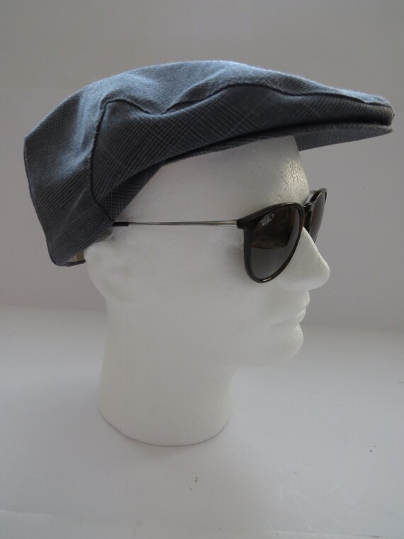 1970s Gray Plaid Cap by Bianchi Cappelli - Size X… - image 3