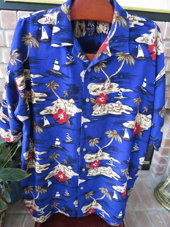 Big /& Tall Ukulele Hawaiian Aloha Shirt